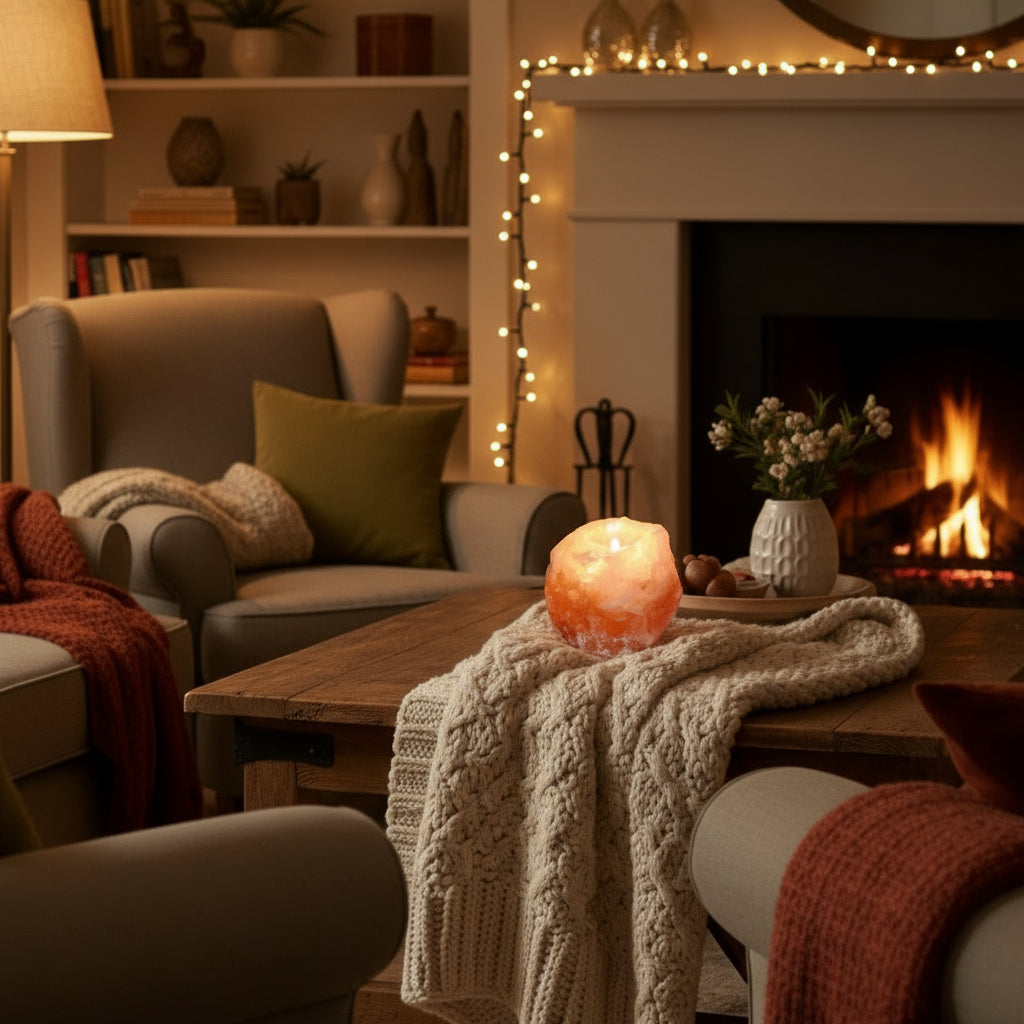 Himalaya-Salz Teelichthalter – Natürlicher Ionisator & Luftreiniger