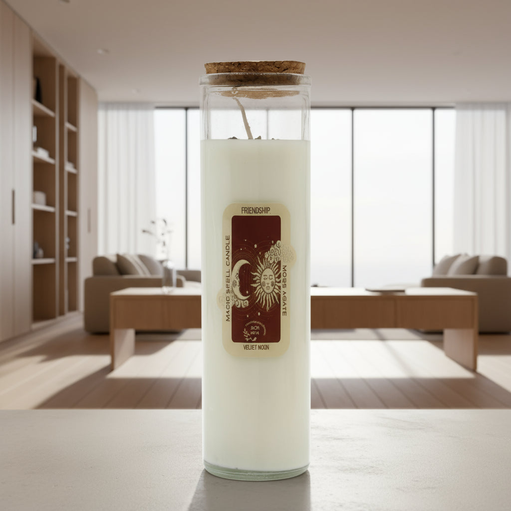 Magische Zauberkerze Friendship – Wärmender Duft für Freundschaft – 50 Stunden natürlicher Duftgenuss