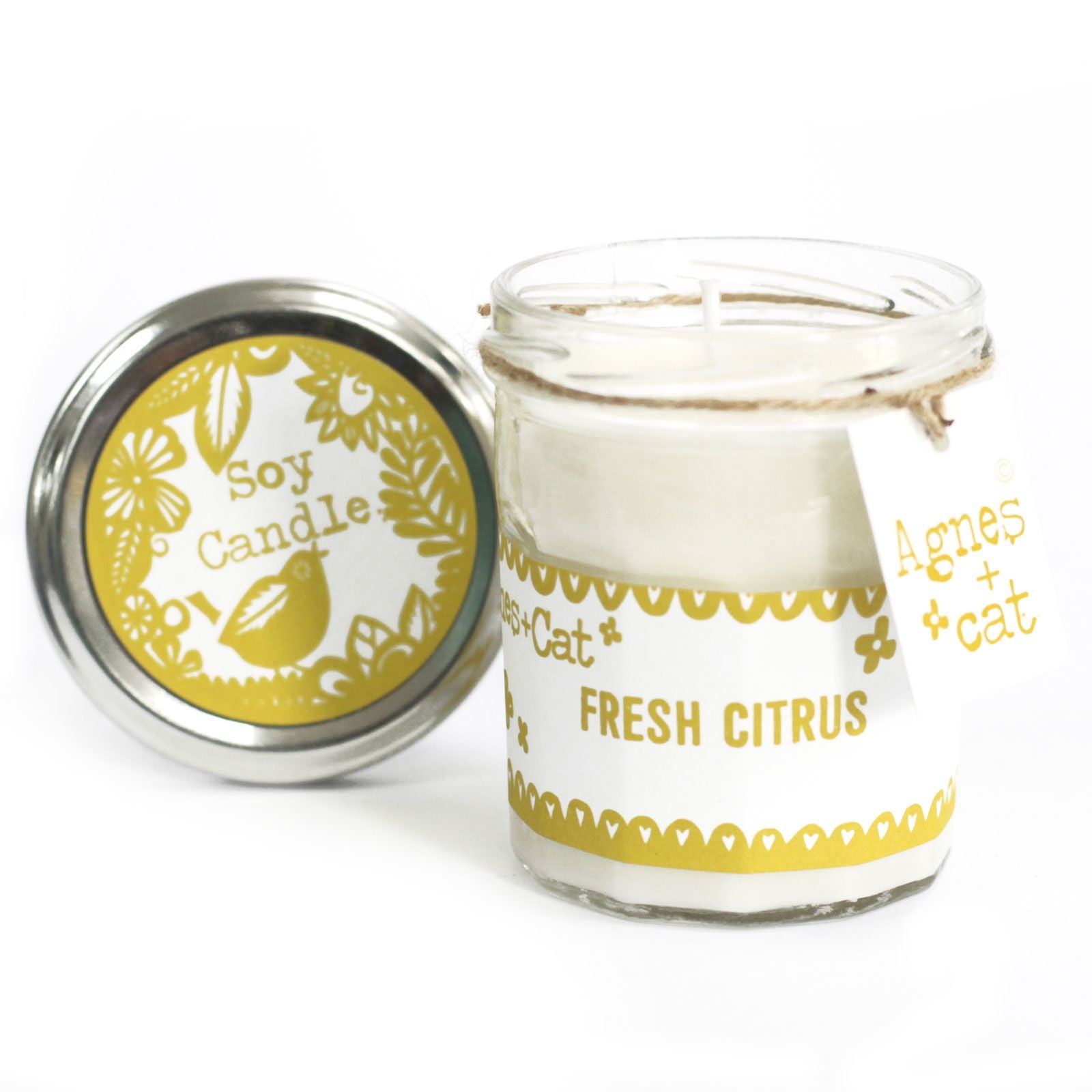 Agnes + Cat Geschenkbox „Fresh Citrus Dream“ (mit Kerze und Badebombe)
