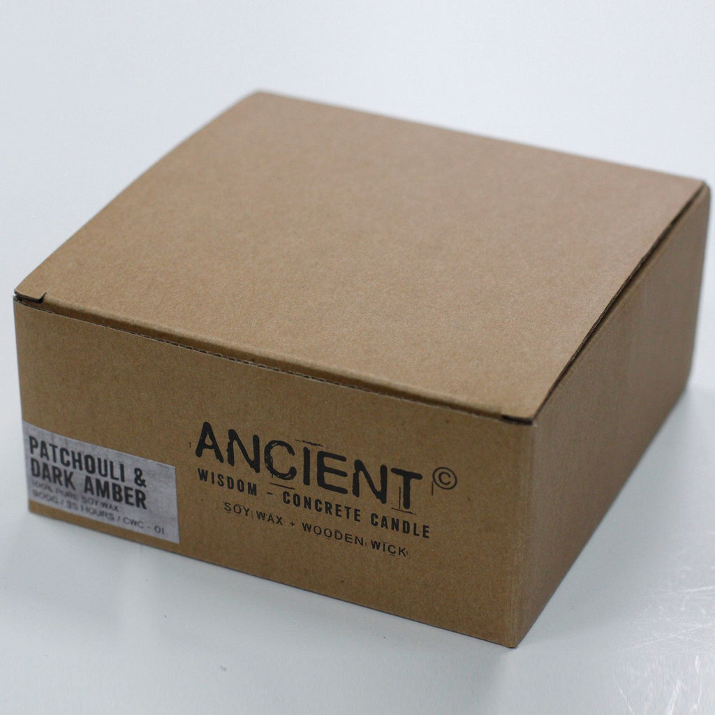 Beton-Duftkerze mit Knisterdocht – Natürlicher Crackling-Effekt – 80 Stunden gemütlicher Duft