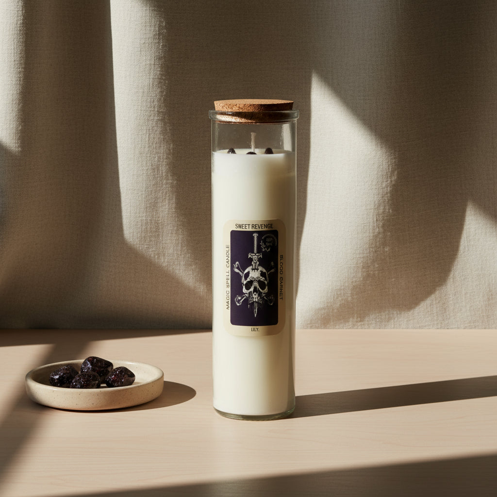 Magische Zauberkerze Revenge – Intensiver Duft für Gerechtigkeit – 50 Stunden natürlicher Duftgenuss