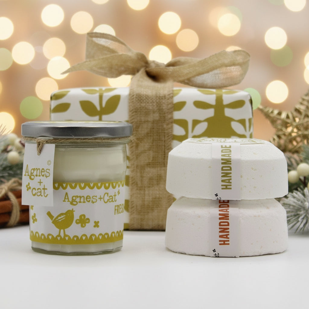 Agnes + Cat Geschenkbox „Fresh Citrus Dream“ (mit Kerze und Badebombe)